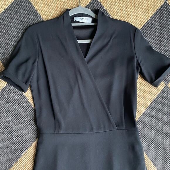 $265 M.M. LaFleur The Tory Dress Black Crepe Size 0 - Picture 6 of 16